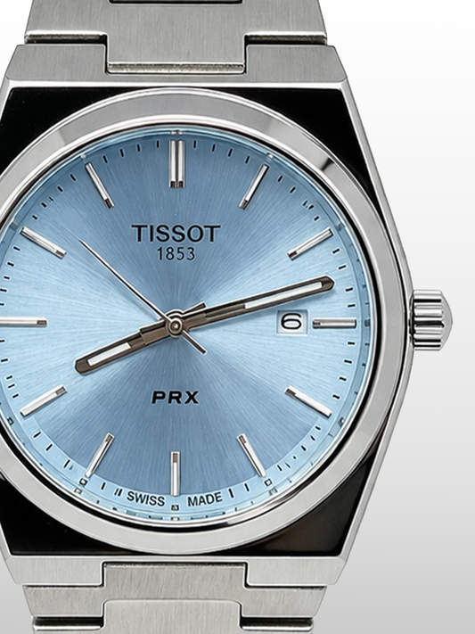 Tissot PRX Ice Blue| Water Resistant| Sapphire Crystal| Stainless Steel
