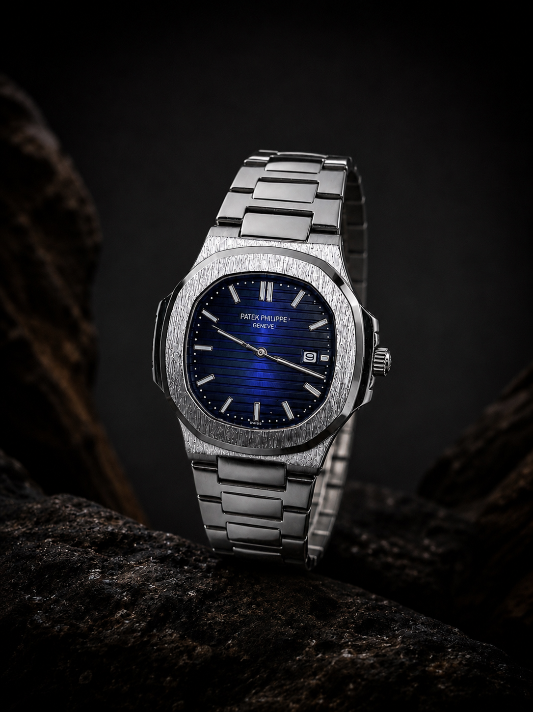 Patek Phillipe Blue-Black Sunburst (Semi-Auto)