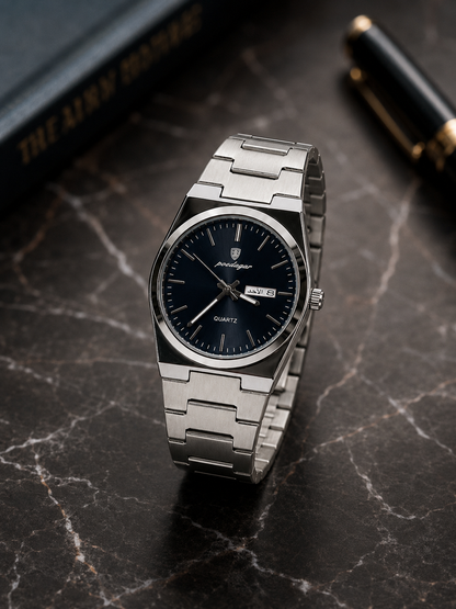 Poedagar Black Dial Quartz