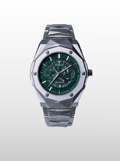 Hublot Diamond Cut Green(Semi Automatic)