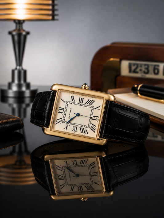 Cartier Tank Black Strap