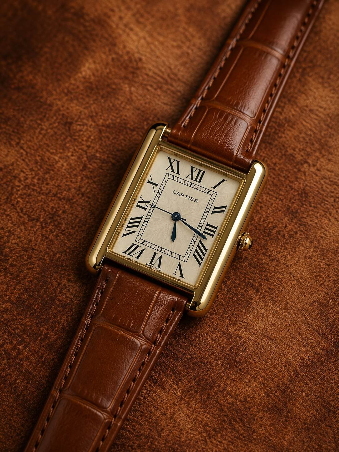 Cartier Tank Brown Strap