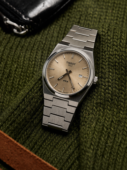 Tissot PRX Champagne Sunburst