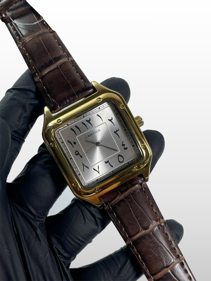 Cartier Santos Gold Silver Dial