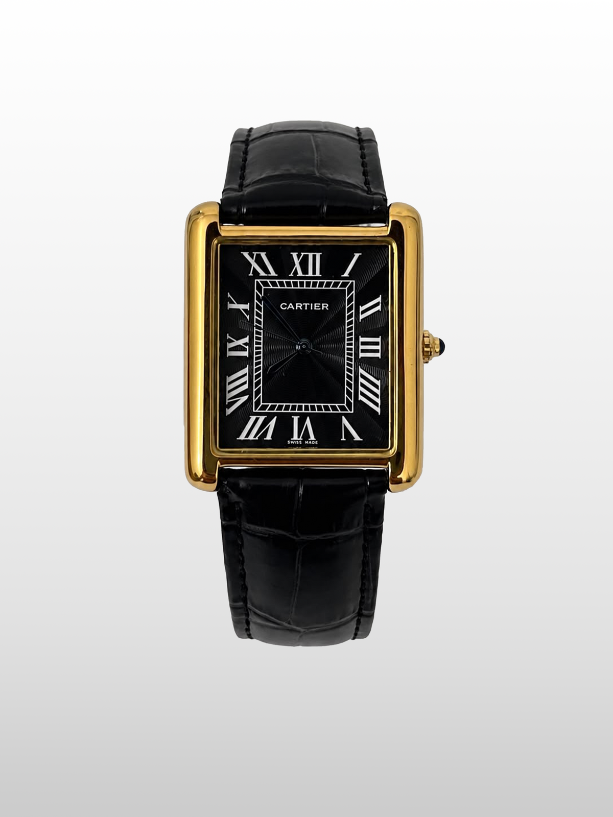 Cartier Tank Black Dial Gold