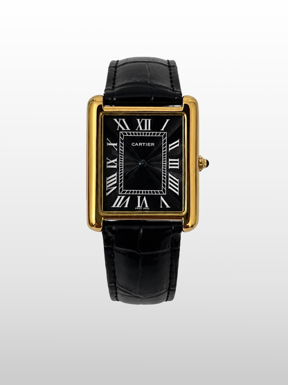 Cartier Tank Black Dial Gold