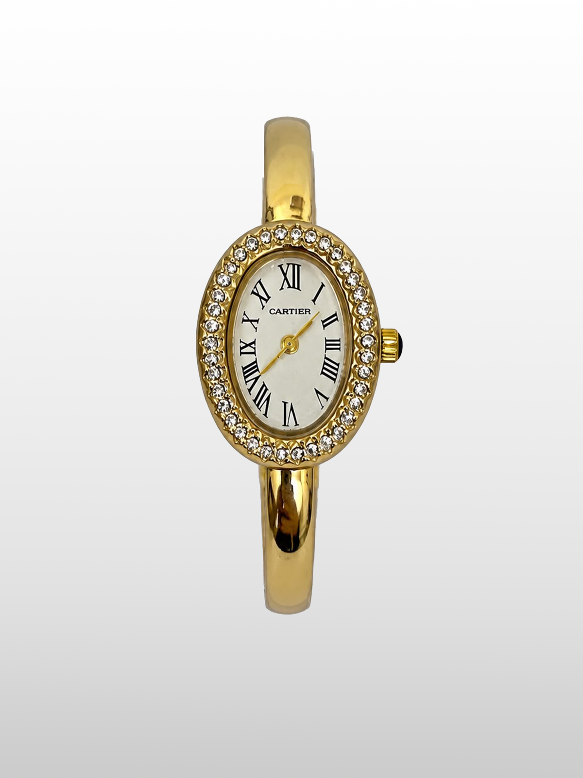 Cartier Baignoire Diamond Bezel with Gold Bangle