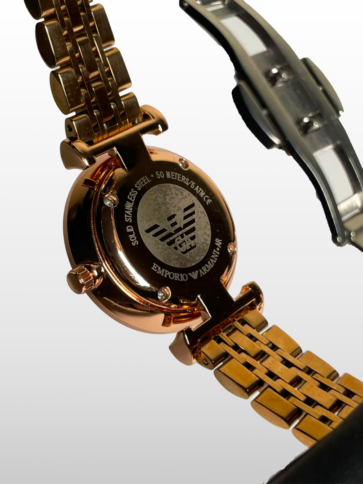 Emporio Armani Rose Gold Pearl   |Water Resistant|Stainless Steel