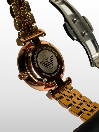Emporio Armani Rose Gold Pearl   |Water Resistant|Stainless Steel