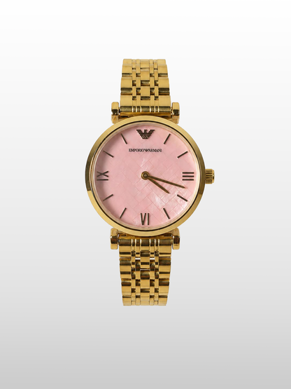 Emporio Armani Blush Pink Gold|Water Resistant|Stainless Steel