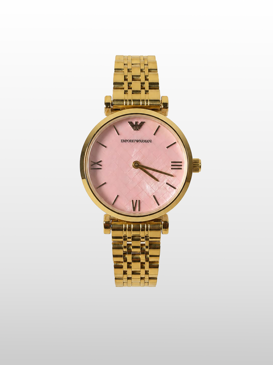 Emporio Armani Blush Pink Gold|Water Resistant|Stainless Steel