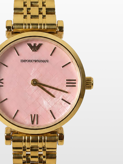 Emporio Armani Blush Pink Gold|Water Resistant|Stainless Steel