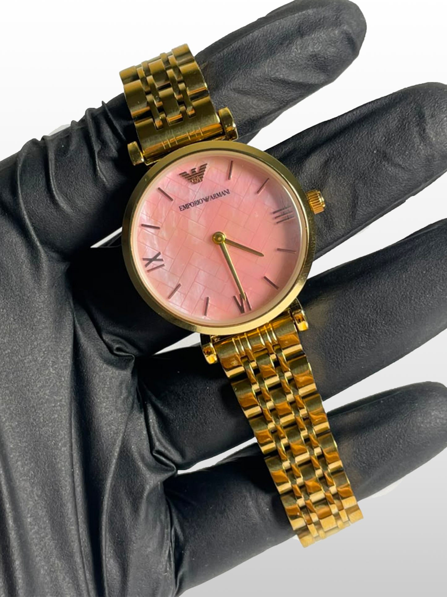 Emporio Armani Blush Pink Gold|Water Resistant|Stainless Steel