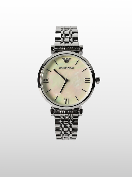 Emporio Armani Pearl Silver|Water Resistant|Stainless Steel