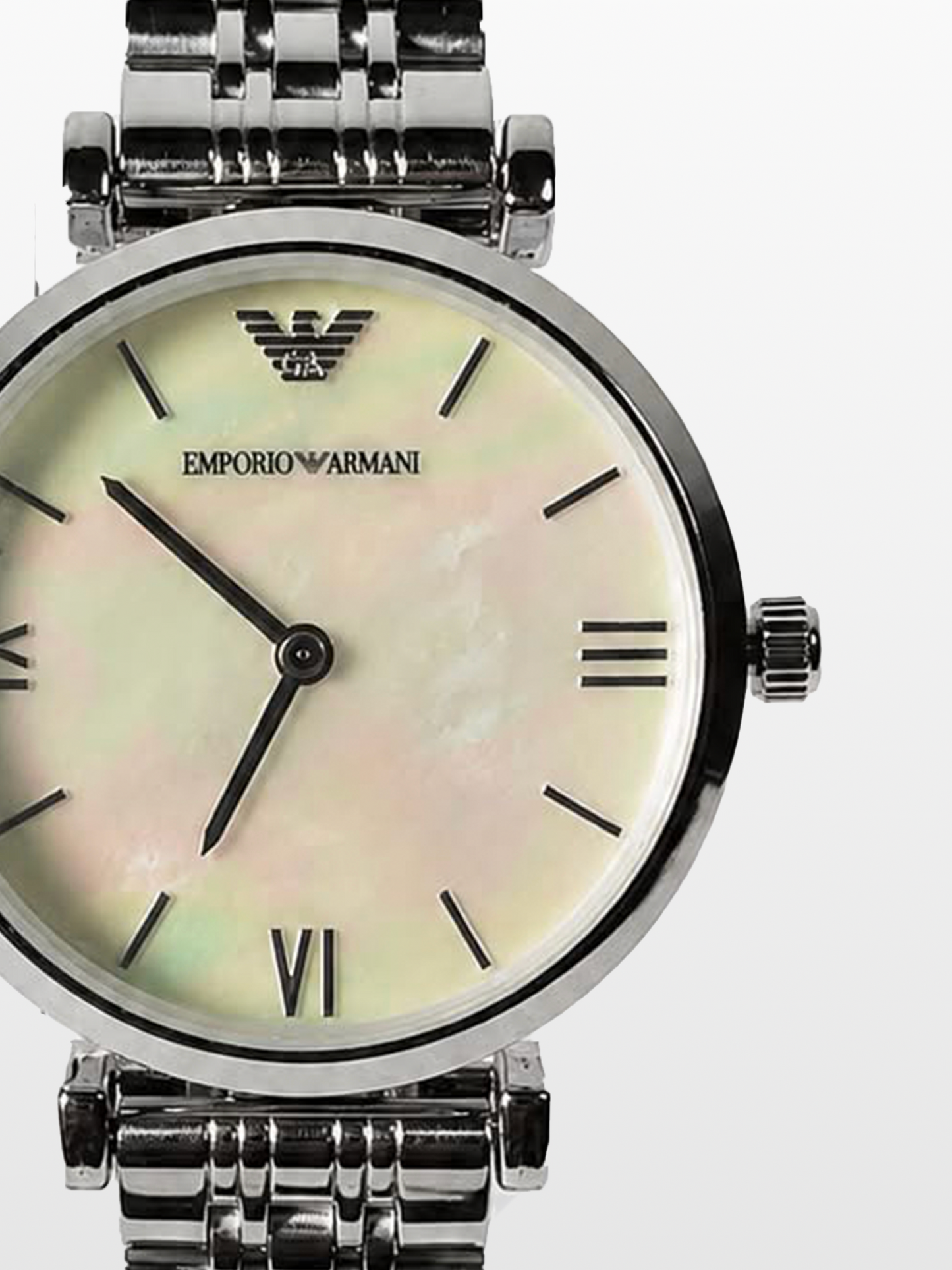 Emporio Armani Pearl Silver|Water Resistant|Stainless Steel