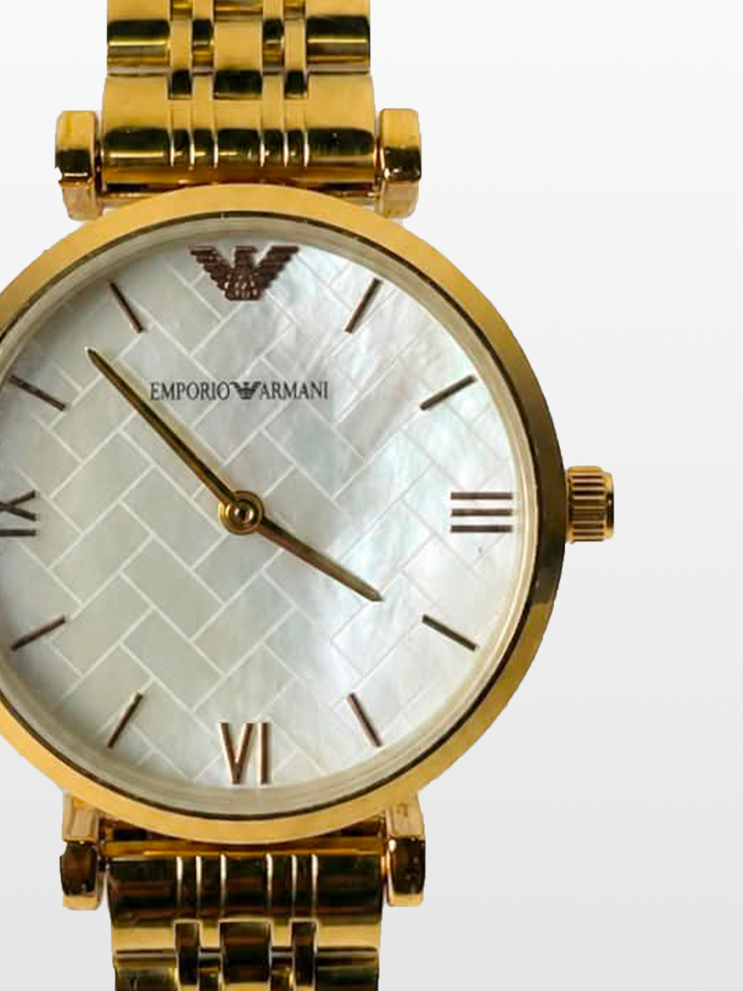 Emporio Armani Pearl Gold    Water resistant|Stainless Steel