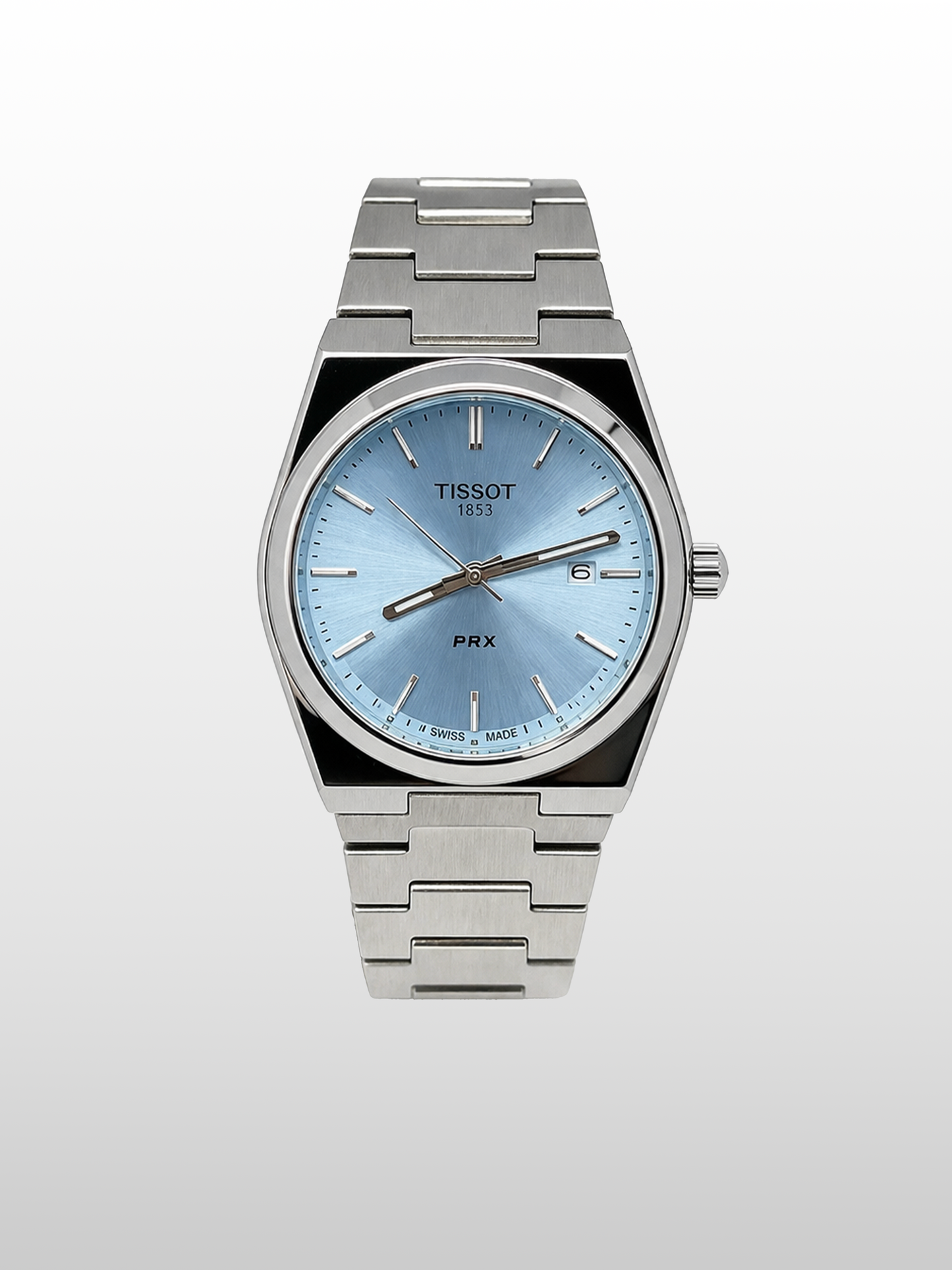 Tissot PRX Ice Blue| Water Resistant| Sapphire Crystal|   Stainless Steel