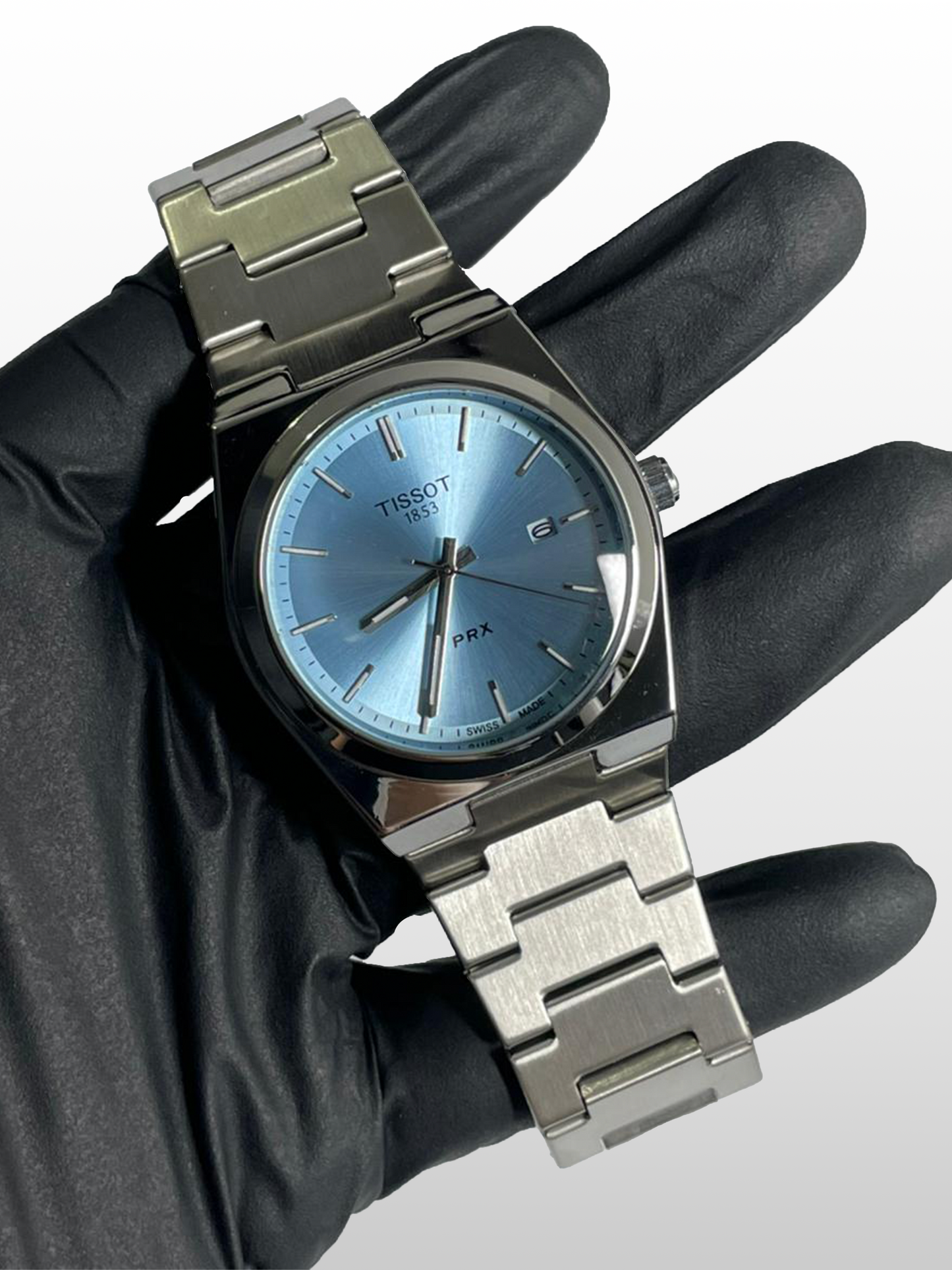 Tissot PRX Ice Blue| Water Resistant| Sapphire Crystal|   Stainless Steel