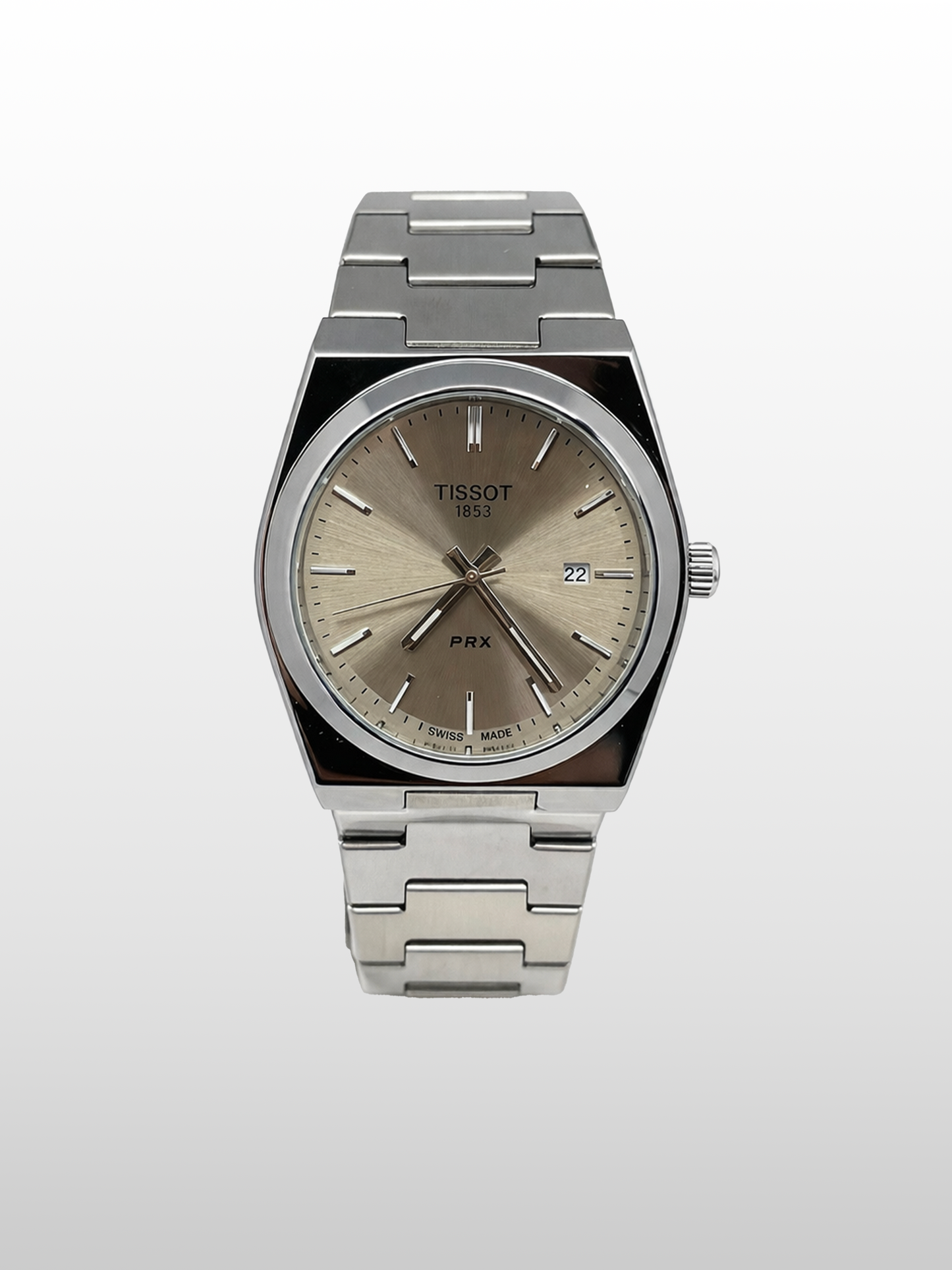 Tissot PRX Champagne Sunburst| Water Resistant| Sapphire Crystal|   Stainless Steel