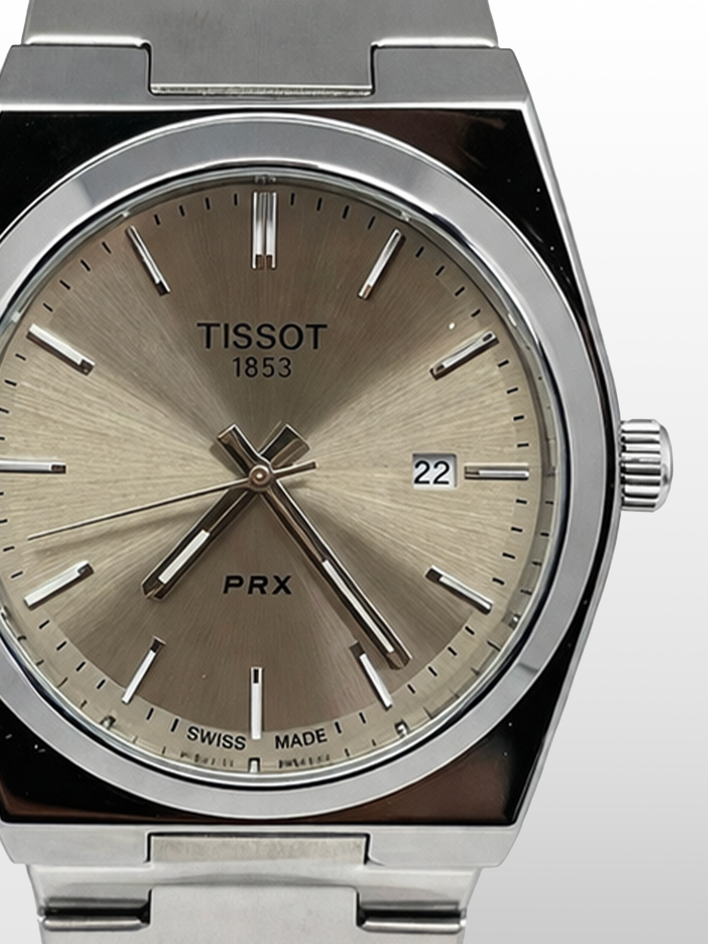 Tissot PRX Champagne Sunburst| Water Resistant| Sapphire Crystal|   Stainless Steel