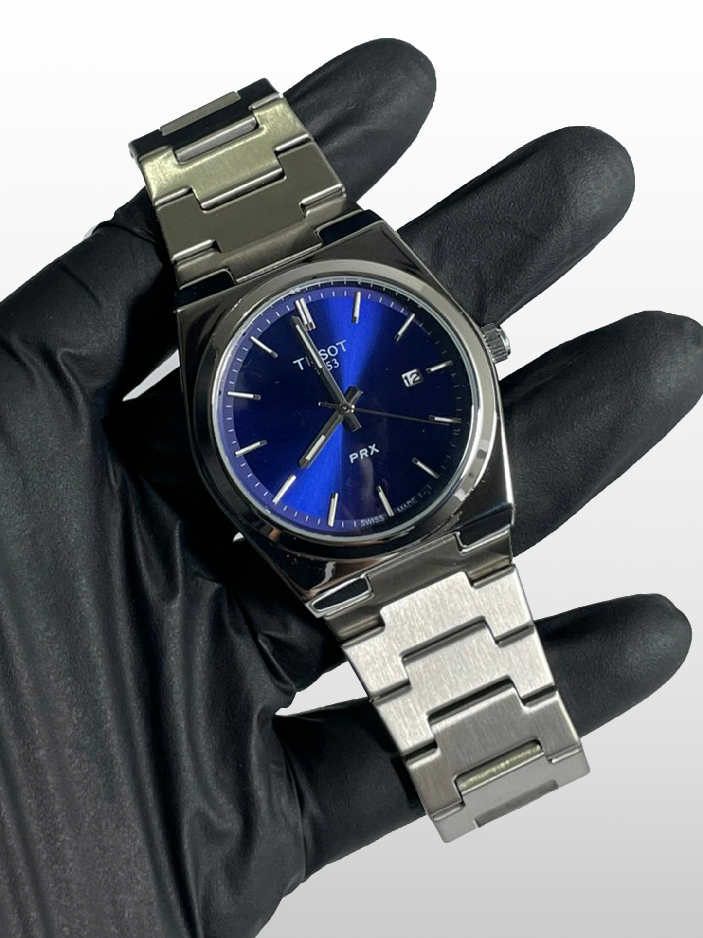 Tissot PRX Sunburst Blue| Water Resistant| Sapphire Crystal|   Stainless Steel